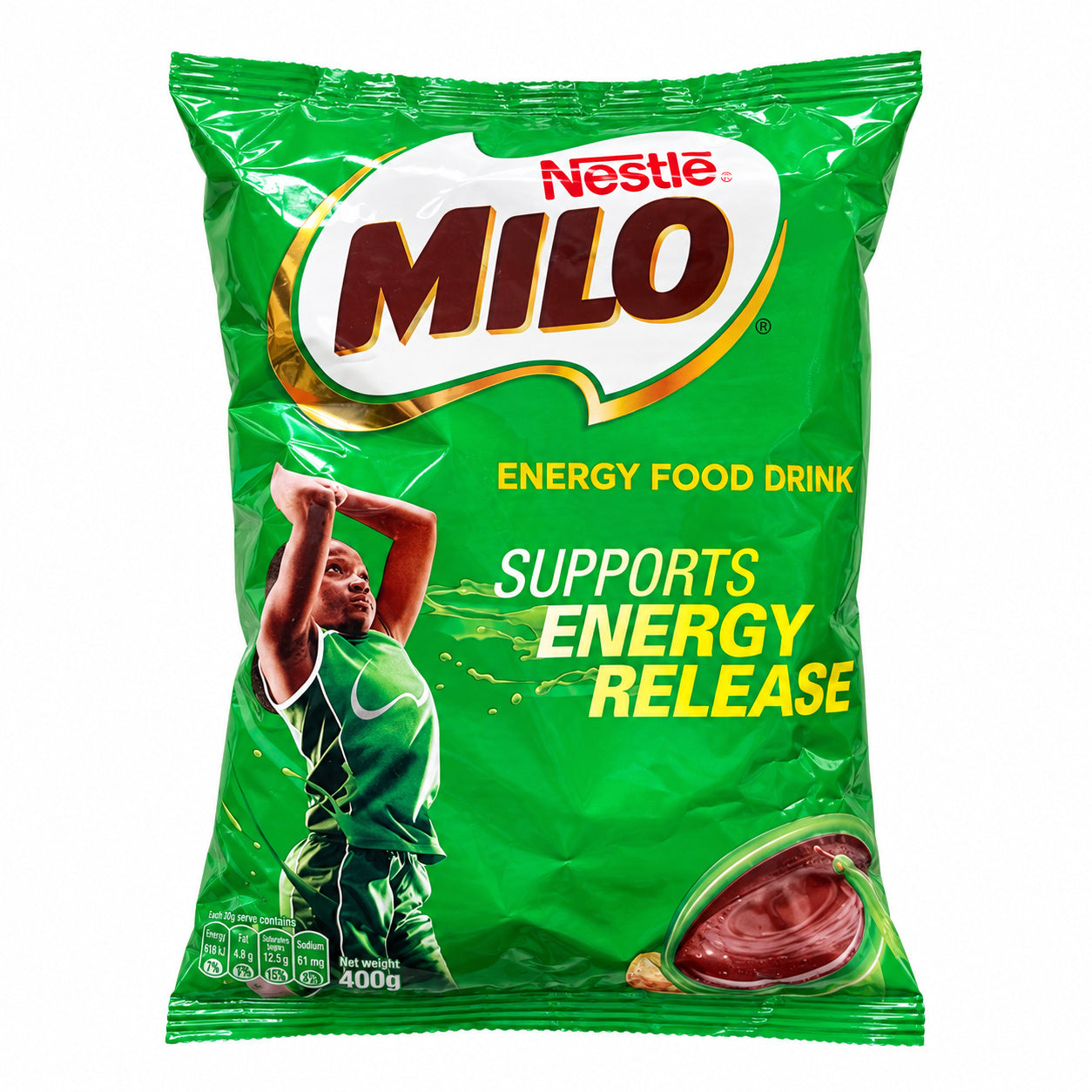 Nestlé Milo Energy Food Drink 400g refill pouch