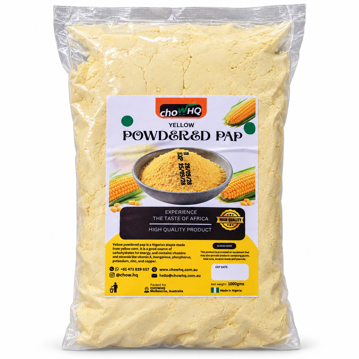 ChowHQ Yellow Powdered Pap 1kg