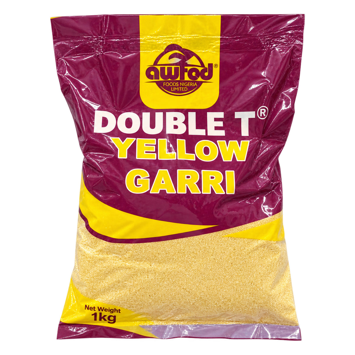 Double T Yellow Garri 1kg pouch