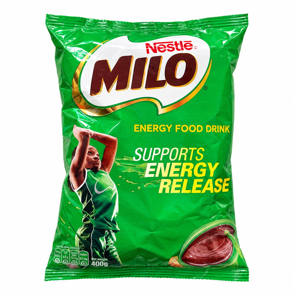 Nestlé Milo Energy Food Drink 400g refill pouch